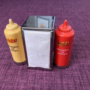Seinfeld Glass Salt and Pepper Shakers
